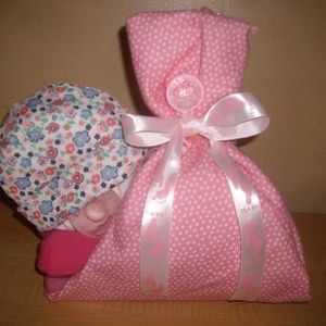 Baby Girl Sleeping Diaper Baby Stork Bundle